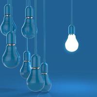 creative idea and leadership concept light bulb photo