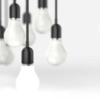 creative idea and leadership light bulb as leadership concept photo