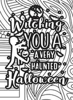 Halloween Coloring page design. coloring page design. pattern coloring page design. vector