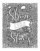 Motivational quotes lettering coloring page, inspirational quotes coloring book page design, coloring page design. vector