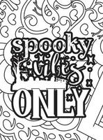 Halloween Coloring page design. coloring page design. pattern coloring page design. vector