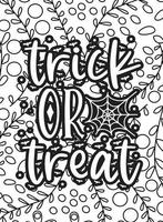 Halloween Coloring page design. coloring page design. pattern coloring page design. vector