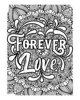 Motivational quotes lettering coloring page, inspirational quotes coloring book page design, coloring page design. vector