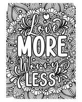 Motivational quotes lettering coloring page, inspirational quotes coloring book page design, coloring page design. vector