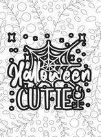 Halloween Coloring page design. coloring page design. pattern coloring page design. vector