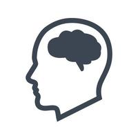 Brain icon, Brain sign vector