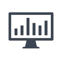 Online marketing report icon vector