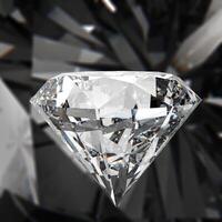 Diamonds isolated on dark 3d model photo