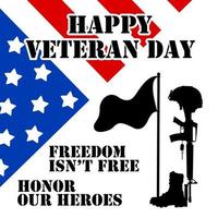 Happy Veteran Day Background Vector