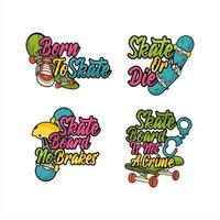 Skateboard Logos Design Vector Collection