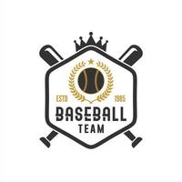 vector del logotipo de la corona del equipo de béisbol