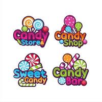 diseño de vector de tienda de dulces dulces