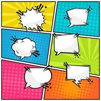 Baloon text comic blank pop art vector