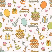 Seamless Pattern Happy Birthday design vector