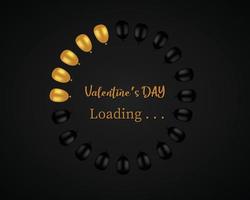 Loading valentine background Premium vector