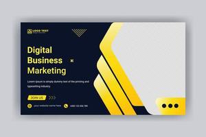 Business marketing webinar social media template vector