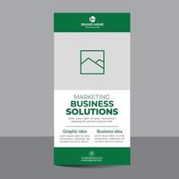 Modern roll up banner or standee banner design vector layout template