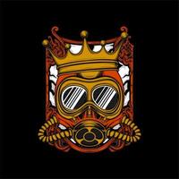 steampunk full face mask illustration vector