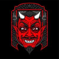 smiling devil face vector