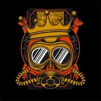 steampunk full face mask illustration vector