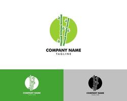 Bamboo Logo Template Vector Icon Illustration Design