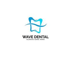 Wave Dental Teeth Logo Design Vector Template