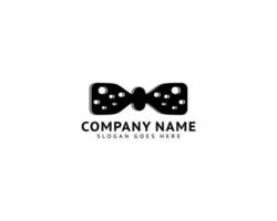 Bow tie logo template icon design elements vector