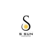 Letter S Sun Logo Icon Design Template Elements vector