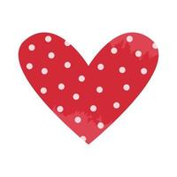 Heart with dots and texture vector