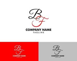 Initial BF Letter Logo Template Design vector