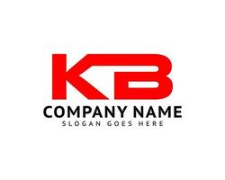 diseño de plantilla de logotipo de letra inicial kb vector