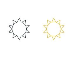 Sunburst Line Icon Design Template Elements vector