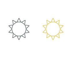 elementos de plantilla de diseño de icono de línea de rayos de sol vector