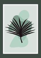 Wall art with boho style minimal design vector