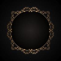 elegant gold frame background vector