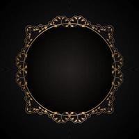 elegant gold frame background vector