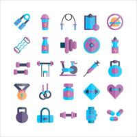 Gym Card icon set vector flat for website, mobile app, presentation, social media.