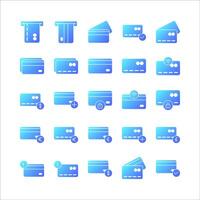 Debit Card icon set vector gradient for website, mobile app, presentation, social media.