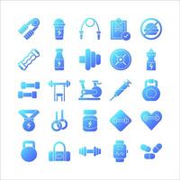 Gym Card icon set vector gradient for website, mobile app, presentation, social media.