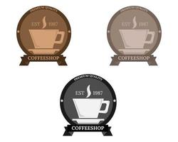 Retro coffee and logo template.  Vintage Illustration vector design.