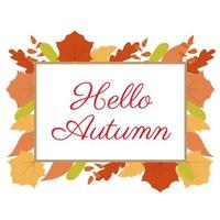 Illustration vector design of fall leaves of autumn background template