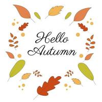 Illustration vector design of fall leaves of autumn background template