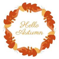 Illustration vector design of fall leaves of autumn background template