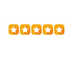 5 star rating icon vector illustration