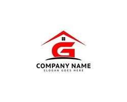 Initial Letter G House Real Estate Logo Design vector