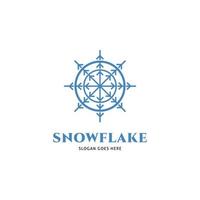 Snowflake Icon Vector Logo Template Illustration Design