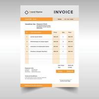 simple invoice template design vector