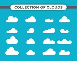 Collection of clouds illustration vector