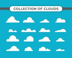 Collection of clouds illustration vector