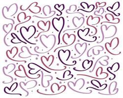 linda ilustración de corazón de garabato con estilo dibujado a mano aislado sobre fondo blanco. fondo del día de san valentín para papel tapiz, volantes, invitación, afiches, folletos, pancartas o postales vector